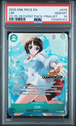2025 ONE PIECE CHAMPIONSHIP 2025-26 EVENT PACK FINALIST #079 LIM PSA 10 - Image 1