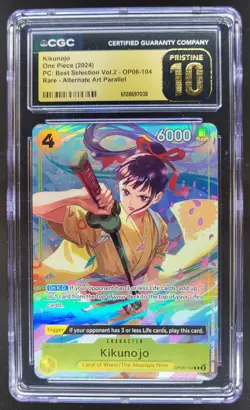 2024 ONE PIECE KIKUNOJO RARE ALT ART OP06-104 CGC 10 PRISTINE RC7 - Image 1