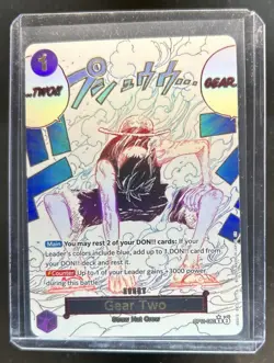 2025 One Piece A Fist of Divine Speed Gear Two Rare Alternative Art #OP11-080 - Image 1