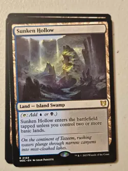 MTG l Sunken Hollow (x4 Playset) | (NM) Wilds of Eldraine Commander - Image 1
