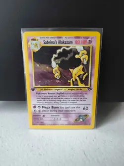 Sabrina's Alakazam 16/132 Gym Challenge Holo 1st Edition Pokemon TCG - Image 1