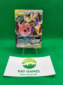 Pokemon TCG Mega Lopunny & Jigglypuff GX Cosmic Eclipse Tag Team MP - Image 1