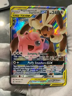 Pokemon TCG Mega Lopunny & Jigglypuff GX Cosmic Eclipse Tag Team MP - Image 3