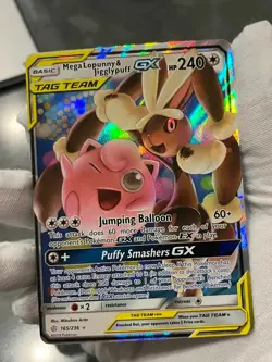 Pokemon TCG Mega Lopunny & Jigglypuff GX Cosmic Eclipse Tag Team MP - Image 4