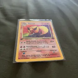 Pokemon TCG Flareon 1st Edition Holo Card Jungle 3/64 MP - Image 2