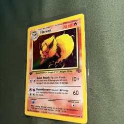 Pokemon TCG Flareon 1st Edition Holo Card Jungle 3/64 MP - Image 5