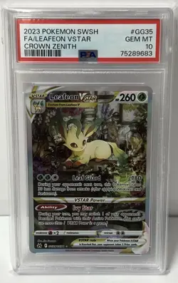2023 Pokemon Sword And Shield Crown Zenith Fa Leafeon Vstar #GG35 PSA 10 - Image 1