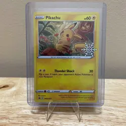 Pikachu SWSH153 Holiday Calendar Snowflake Stamped Holo Promo Pokemon TCG - Image 1