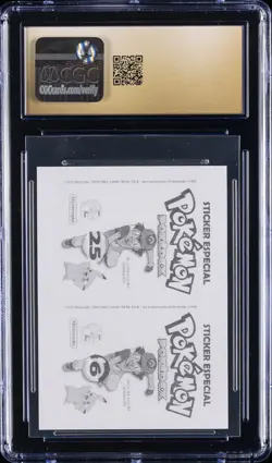 2022 POKEMON POKEDEX STICKERS SPANISH #06 CHARIZARD/PIKACHU CGC 10 PRISTINE - Image 2