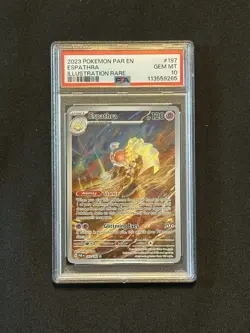 2023 POKEMON PAR EN-PARADOX RIFT ILLUSTRATION RARE #197 ESPATHRA PSA 10 - Image 1