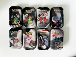 Pokemon Black Bolt & White Flare Mini Tins Sealed (8 Tins full set) Booster Pack - Image 1
