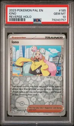 PSA 10 2023 POKEMON PAL EN-PALDEA EVOLVED #185 IONO REVERSE HOLO (0757) - Image 1
