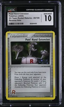 CGC 10 Pow! Hand Extension Team Rocket Returns 85/109 Holo STAMPED Pokemon - Image 3