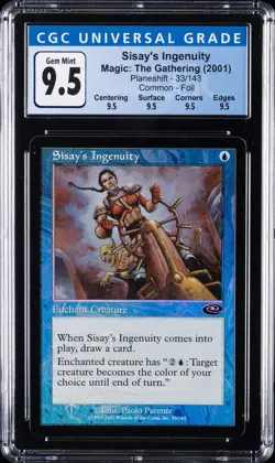 2001 MTG: PLANESHIFT COMMON FOIL #33 SISAY'S INGENUITY CGC 9.5 - Image 1
