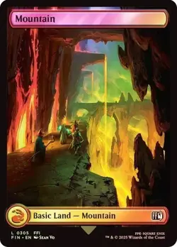 Mountain FOIL FULL ART - 0305 - Basic Land - Final Fantasy FIN MTG - Image 1