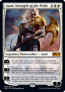 Ajani, Strength of the Pride Light Play, English Magic the Gathering MTG Core Se - Image 1