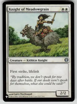 Knight of Meadowgrain Uncommon The List Reprints 5 MTG Near Mint 2020 - Image 1