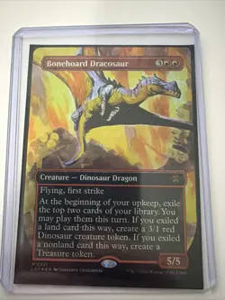 Bonehoard Dracosaur (Borderless) [LCI - 321] - NM [Foil] TCG MTG - Image 1