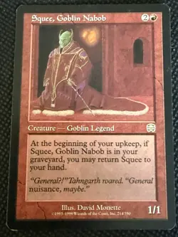 Squee, Goblin Nabob Magic the Gathering Red Goblin Legend MtG Mercadian Masques - Image 1