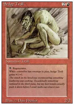 Sedge Troll - Damaged / Poor MTG Revised - Image 1
