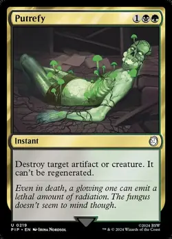 x4 NM (Playset) Putrefy, MTG, Fallout, Magic the Gathering, 219 - Image 1