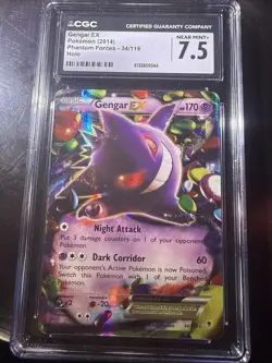 2014 POKEMON PHANTOM FORCES GENGAR EX #34 CGC 7.5 NEAR MINT #6076934080 - Image 1