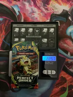 Heavy 22.57g Pokemon TCG Perfect Order Booster Pack Factory Sealed - Image 1