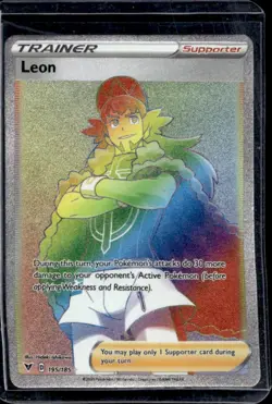 2020 Pokemon SWSH Vivid Voltage Leon #195/185 - Image 1