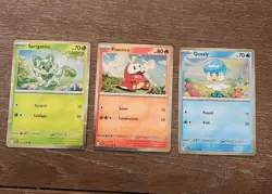 Pokemon Paldea Collection Set Quaxly 052 Fuecoco 036 Sprigatito 013 SVP 2023 NM - Image 1