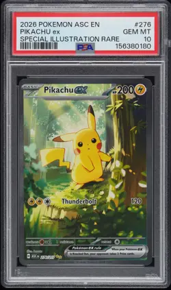 2026 POKEMON ASC EN-ASCENDED HEROES SPECIAL ILLUSTRATION RARE PIKACHU EX PSA 10 - Image 1