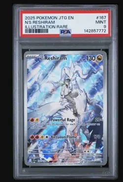 Pokemon N's Reshiram 167/159 Illustration Rare PSA 9 Sv09 - Image 1