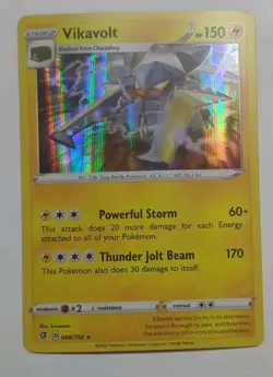 Pokemon Rebel Clash - Vikavolt 066/192 Holo Rare NM+ - Image 1