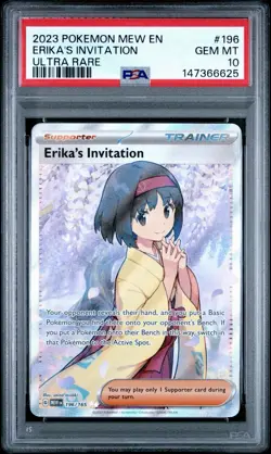 Erika’s Invitation # 196/165 | Pokemon TCG - 2023 MEW EN 151 | PSA 10 - Image 1