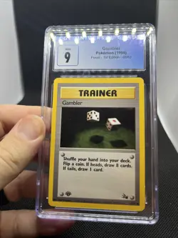 1999 Pokemon Fossil 1st Edition Gambler 60/62 CGC 9 Mint - Image 4