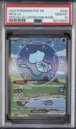 2024 POKEMON PAF EN-PALDEAN FATES SPECIAL ILLUSTRATION RARE #232 MEW EX PSA 10 - Image 1
