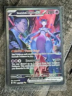 Pokemon TCG Team Rockets Mewtwo EX Special Illustration Destined Rivals - Image 1