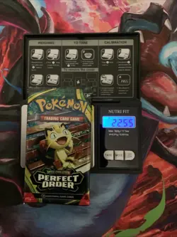 Heavy 22.55g Pokemon TCG Perfect Order Booster Pack Factory Sealed - Image 1