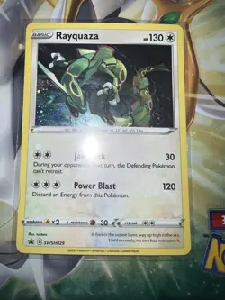 Pokemon TCG Rayquaza - SWSH029 Sword & Shield Black Star Promo NM W/Swirl - Image 1