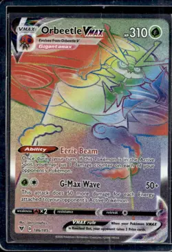 2020 Pokemon SWSH Vivid Voltage Orbeetle VM #186/185 - Image 1