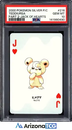 Pokemon 2000 Teddiursa 216 Silver Playing Card Japanese GEM MINT PSA 10 - Image 1