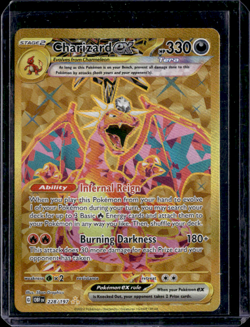 Pokemon TCG Obsidian Flames Charizard EX 228/197 Gold Hyper Rare - Image 1