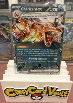 Pokemon TCG Charizard ex 125/197 SV 151 Ultra Rare Full Art Holo 330 HP EN - Image 1