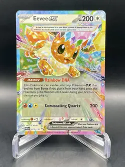 Eevee ex 075/131 Prismatic Evolutions Rainbow Double Rare Holo Pokemon Card NM/M - Image 1