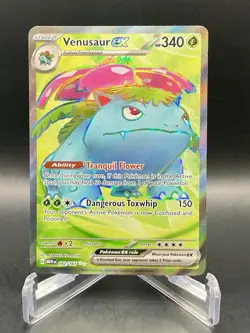 Venusaur ex 182/165 Scarlet & Violet: 151 Ultra Rare Full Art Holo Pokemon NM/M - Image 1