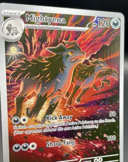 Mightyena 243/217 Ascended Heroes Illustration Rare Full Art Holo Pokemon TCG NM - Image 3