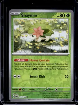 2025 Pokemon Destined Rivals Shaymin Reverse Holo #010/182 - Image 1