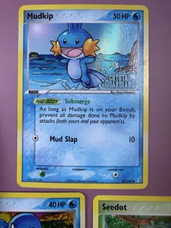 Pokemon TCG EX Crystal Guardians Holo Mudkip, Electrike, Squirtle, Seedot - Image 2