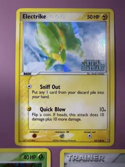 Pokemon TCG EX Crystal Guardians Holo Mudkip, Electrike, Squirtle, Seedot - Image 3