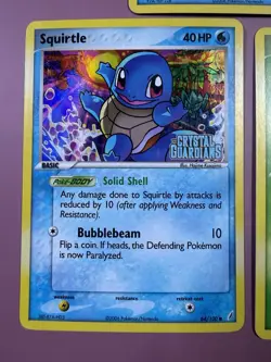 Pokemon TCG EX Crystal Guardians Holo Mudkip, Electrike, Squirtle, Seedot - Image 4