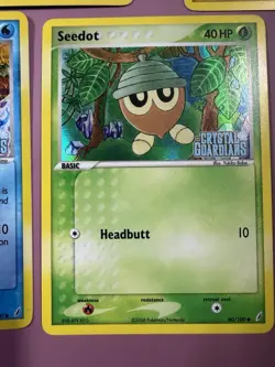 Pokemon TCG EX Crystal Guardians Holo Mudkip, Electrike, Squirtle, Seedot - Image 5